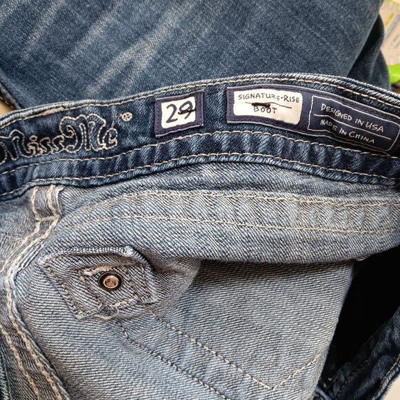 Miss Me Womens Bootcut Jeans Size 29 Signature Rise With Studded Pocket Detail - Picture 5 of 6